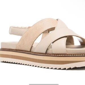 Peserico Cream and Tan Sandals Brunelli